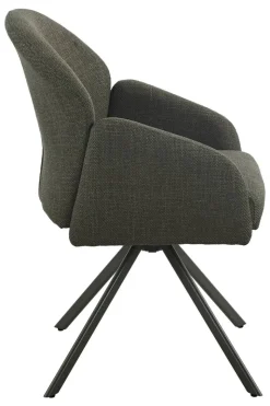 Drehstuhl Holly grün Microfaser Webstoff B/H/T: ca. 57x84x61 cm