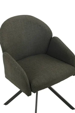 Drehstuhl Holly grün Microfaser Webstoff B/H/T: ca. 57x84x61 cm