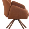Drehstuhl Holly Kupfer Microfaser Webstoff B/H/T: ca. 57x84x61 cm