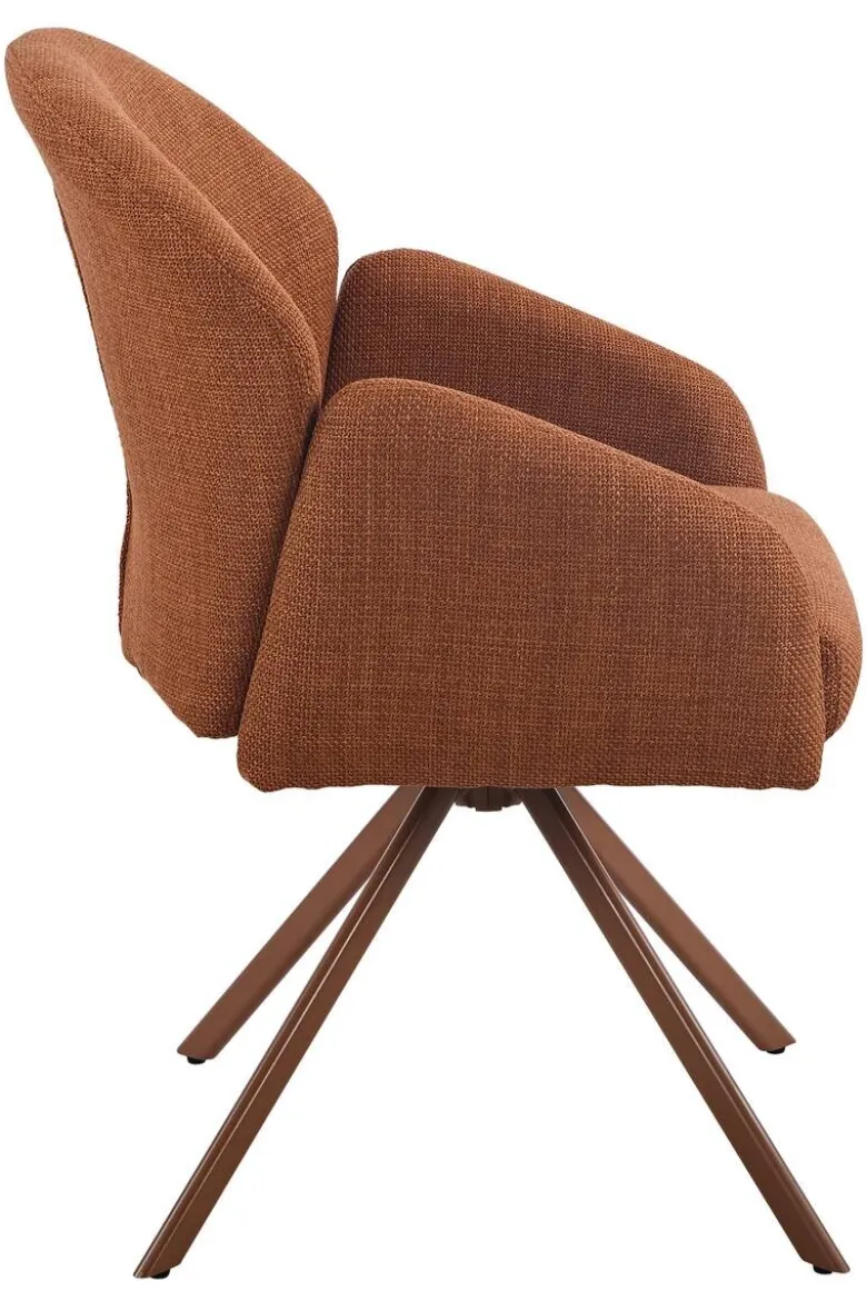 Drehstuhl Holly Kupfer Microfaser Webstoff B/H/T: ca. 57x84x61 cm