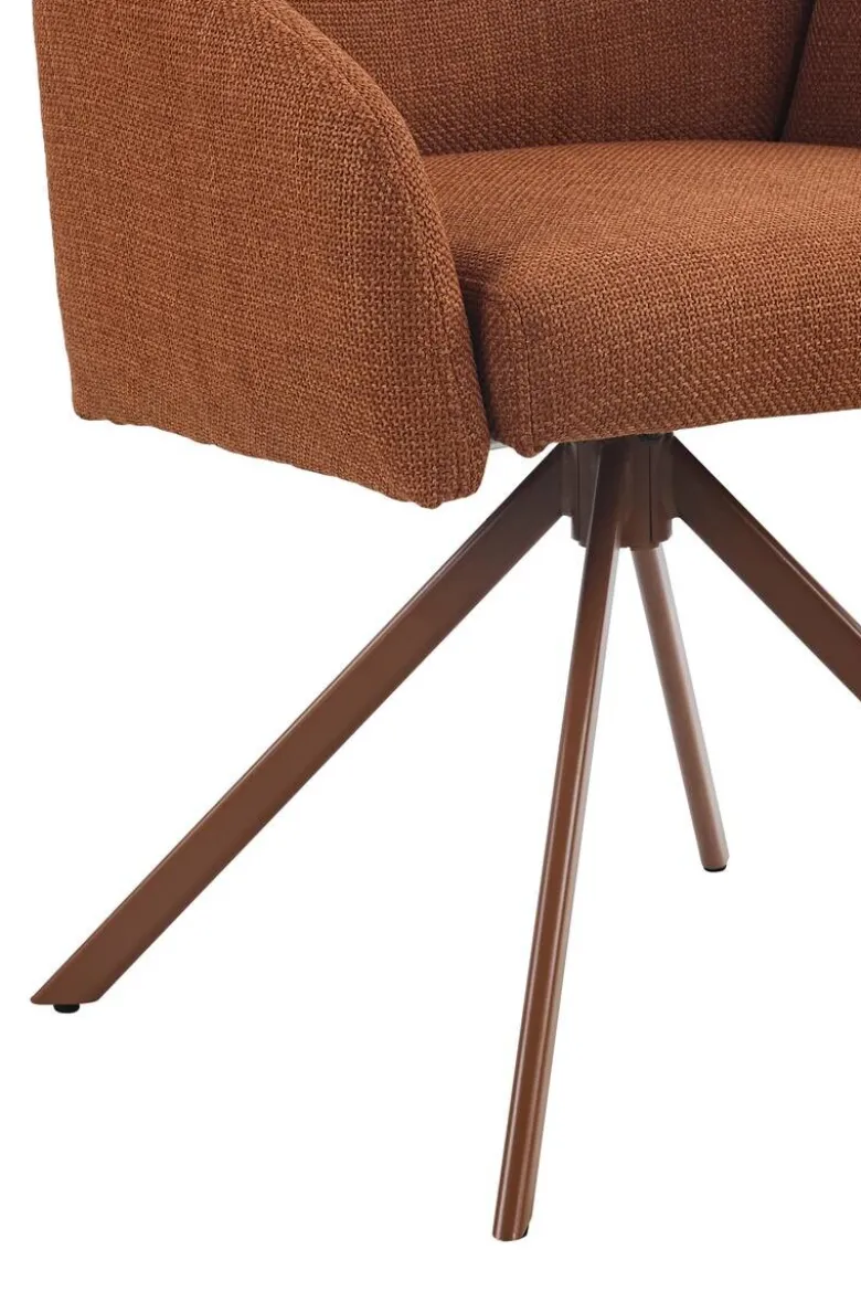 Drehstuhl Holly Kupfer Microfaser Webstoff B/H/T: ca. 57x84x61 cm