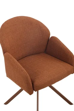 Drehstuhl Holly Kupfer Microfaser Webstoff B/H/T: ca. 57x84x61 cm