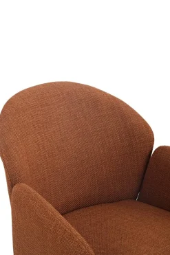 Drehstuhl Holly Kupfer Microfaser Webstoff B/H/T: ca. 57x84x61 cm