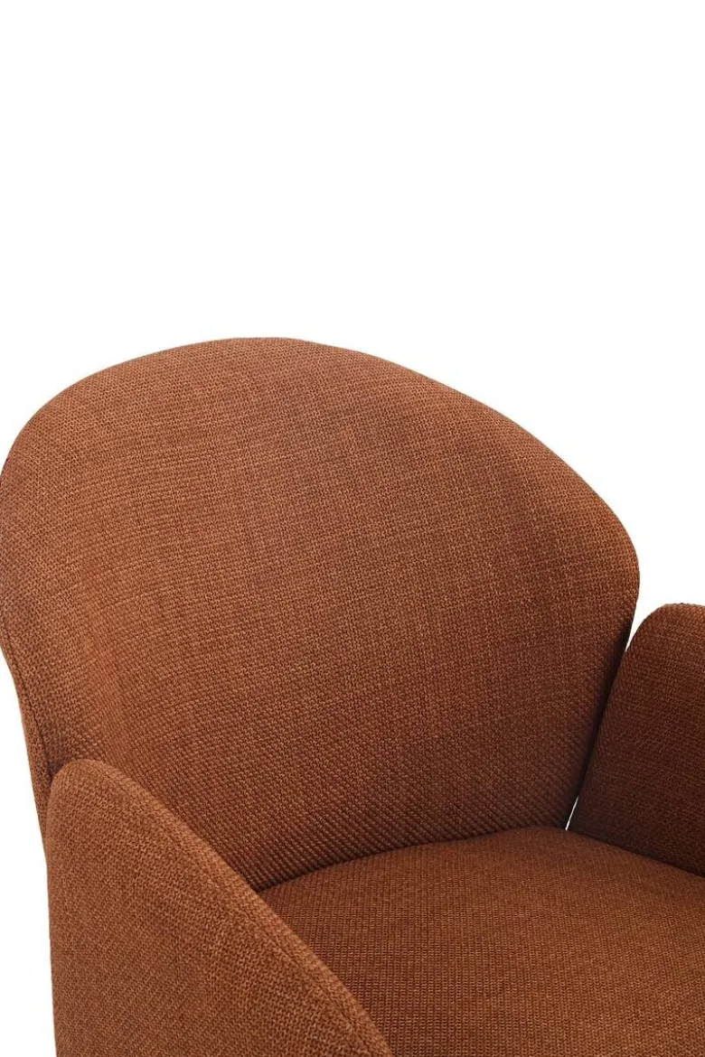 Drehstuhl Holly Kupfer Microfaser Webstoff B/H/T: ca. 57x84x61 cm
