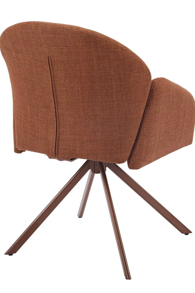 Drehstuhl Holly Kupfer Microfaser Webstoff B/H/T: ca. 57x84x61 cm