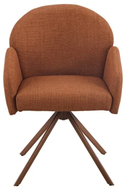 Drehstuhl Holly Kupfer Microfaser Webstoff B/H/T: ca. 57x84x61 cm