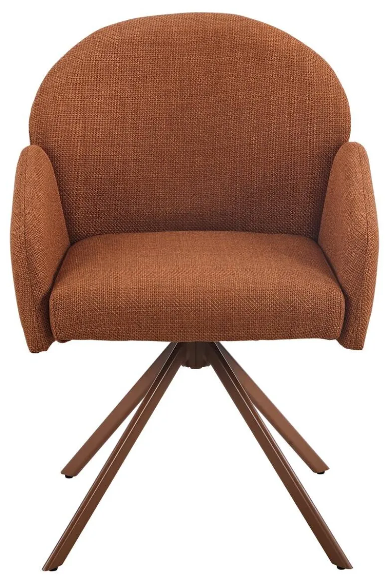 Drehstuhl Holly Kupfer Microfaser Webstoff B/H/T: ca. 57x84x61 cm