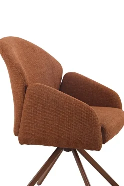 Drehstuhl Holly Kupfer Microfaser Webstoff B/H/T: ca. 57x84x61 cm