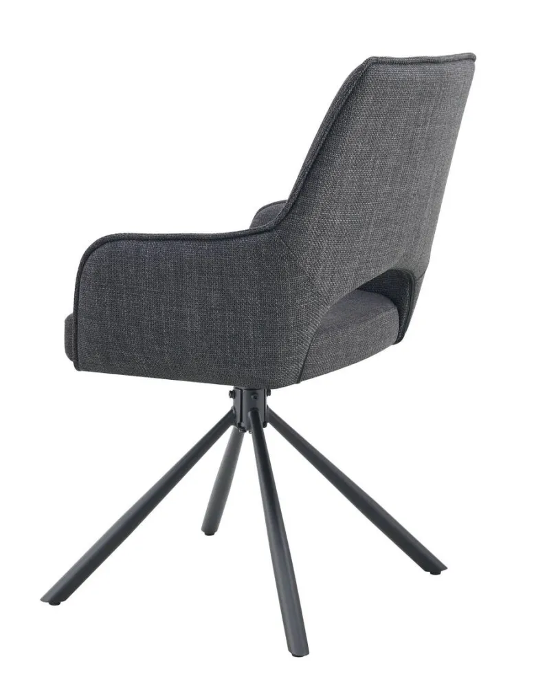 Drehstuhl JANA, 2er Set anthrazit Stoff B/H/T: ca. 57x91x64 cm