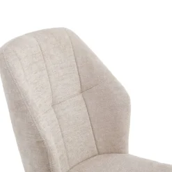 Drehstuhl Lara beige schwarz Webstoff Metall