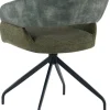Drehstuhl Miami grün Webstoff Velourstoff B/H/T: ca. 61x84x64 cm