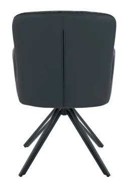 Drehstuhl Milazzo schwarz Kunstleder Webstoff B/H/T: ca. 60x92x68 cm