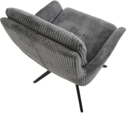Drehstuhl Olmo anthrazit Kord B/H/T: ca. 60x89x69 cm