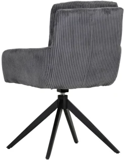 Drehstuhl Olmo anthrazit Kord B/H/T: ca. 60x89x69 cm