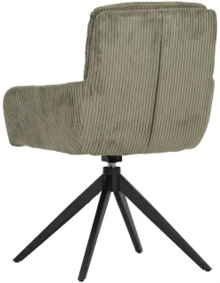 Drehstuhl Olmo grün Kord B/H/T: ca. 60x89x69 cm