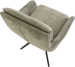 Drehstuhl Olmo grün Kord B/H/T: ca. 60x89x69 cm