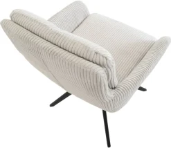 Drehstuhl Olmo weiß Kord B/H/T: ca. 60x89x69 cm