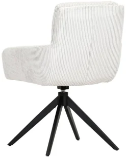 Drehstuhl Olmo weiß Kord B/H/T: ca. 60x89x69 cm