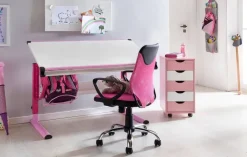 Drehstuhl pink Stoff