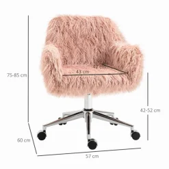 Drehstuhl 921-548PK rosa silber