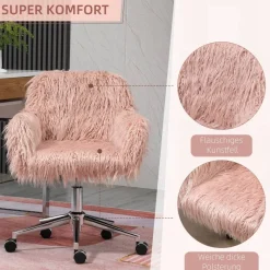 Drehstuhl 921-548PK rosa silber