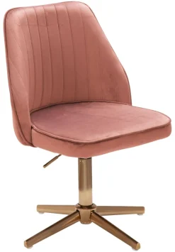 Drehstuhl rosa gold Stoff Eisen