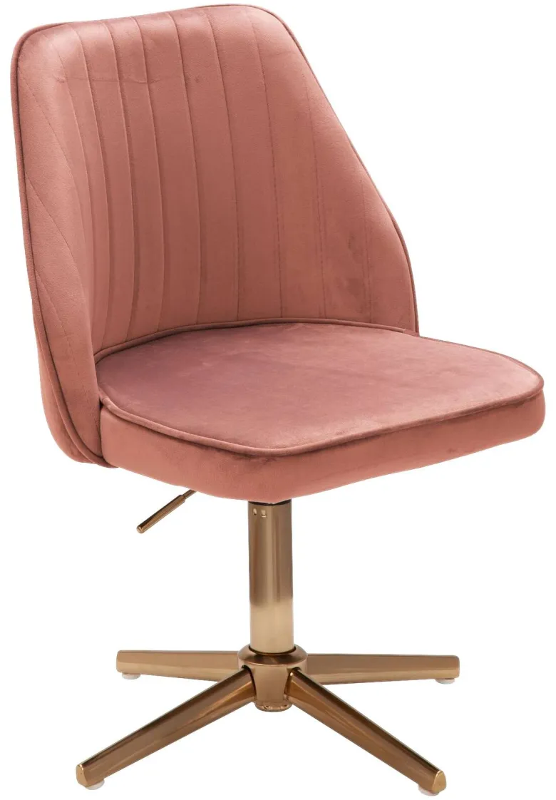 Drehstuhl rosa gold Stoff Eisen