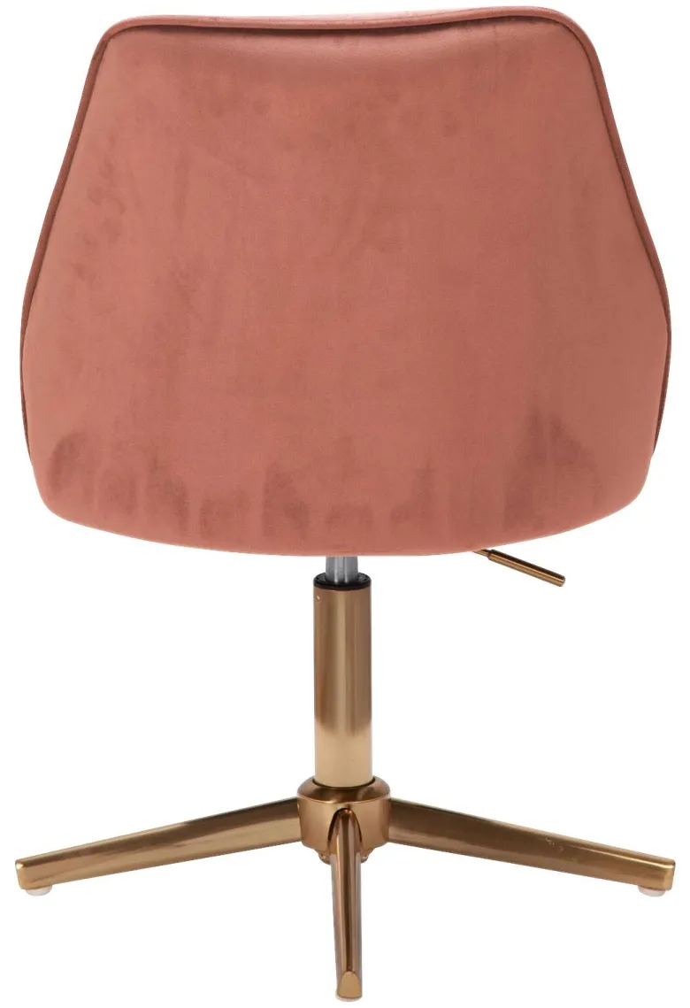 Drehstuhl rosa gold Stoff Eisen