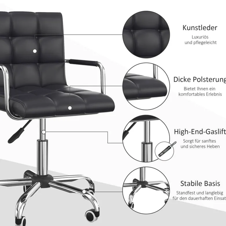 Drehstuhl 02-0697 schwarz