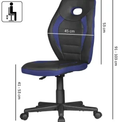 Drehstuhl schwarz Kunstleder