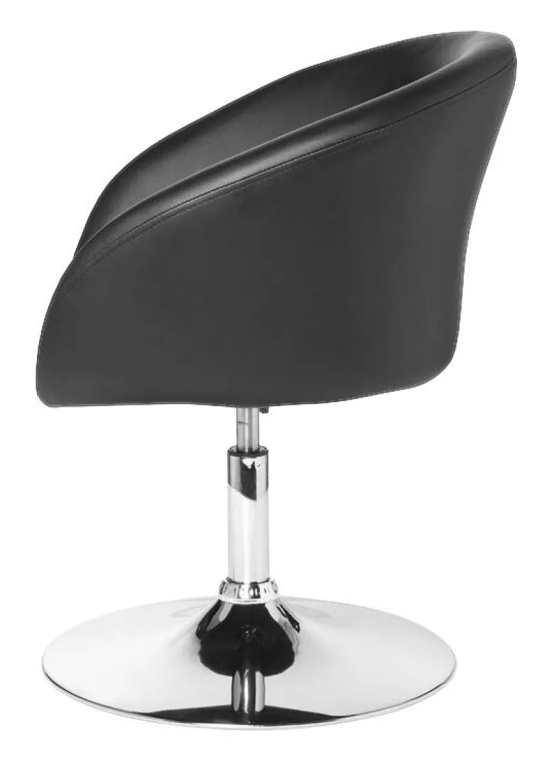 Drehstuhl schwarz Kunstleder Metall