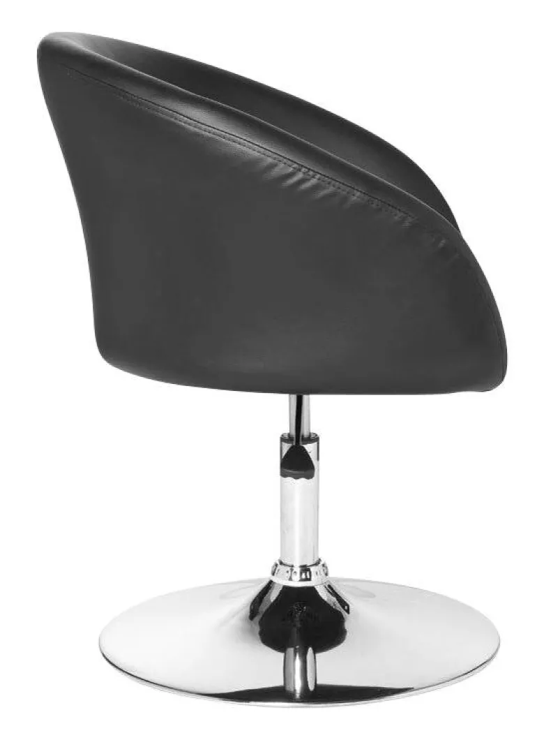 Drehstuhl schwarz Kunstleder Metall