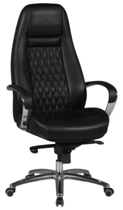 Drehstuhl schwarz Leder