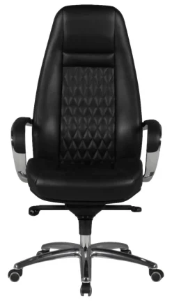 Drehstuhl schwarz Leder