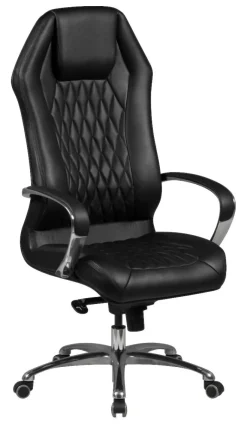 Drehstuhl schwarz Leder