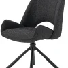 Drehstuhl schwarz Webstoff B/H/T: ca. 52x91x66 cm