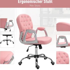 Drehstuhl 921-169V01PK rosa