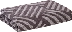 Duschtuch grau Baumwolle B/L: ca. 70x140 cm