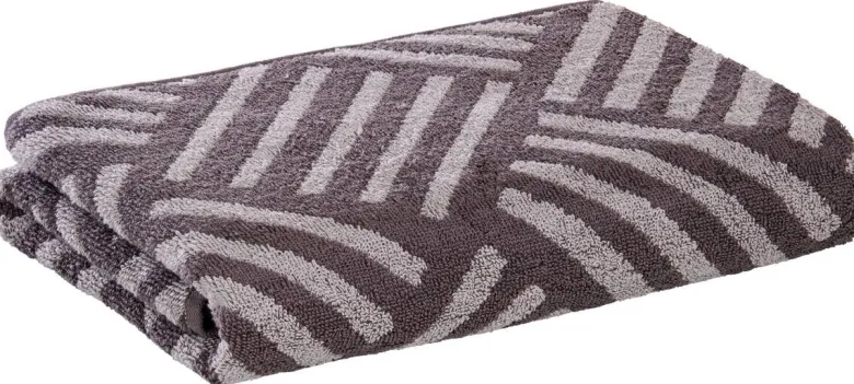 Duschtuch grau Baumwolle B/L: ca. 70x140 cm