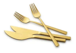 ECHTWERK Besteckset gold Edelstahl 4 tlg.