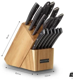 ECHTWERK Messerblock Premium braun Stahl 15 tlg.