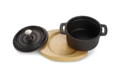 ECHTWERK Mini-Kochtopfset schwarz Eisen B/H/L: ca. 13x9,5x13 cm