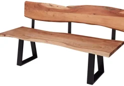 Eckbank natur schwarz B/H/T: ca. 160x85,5x60 cm