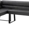 Eckbank schwarz B/H/T: ca. 178x83x219 cm