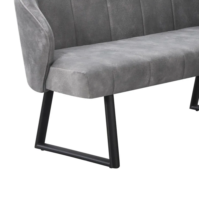 Eckbank Sven grau B/H/T: ca. 187x81,5x155 cm