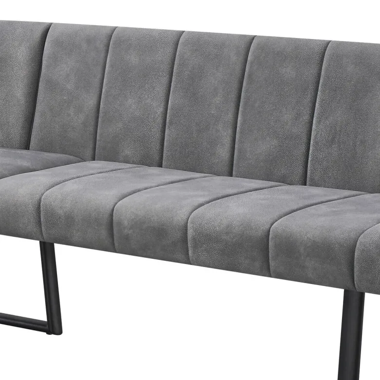 Eckbank Sven grau B/H/T: ca. 187x81,5x155 cm