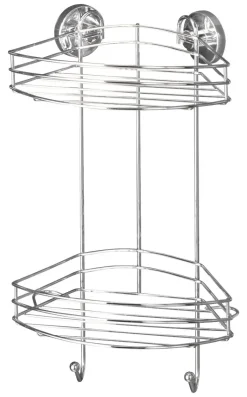 Eckregal Chrom Stahl B/H/L: ca. 23x43x21 cm