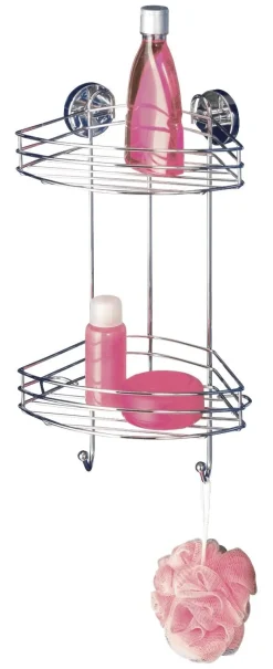 Eckregal Chrom Stahl B/H/L: ca. 23x43x21 cm