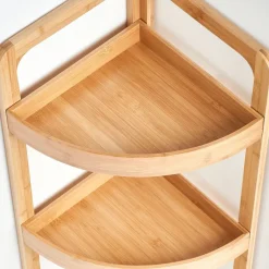 Eckregal natur Bambus B/H/T: ca. 29x85x29 cm