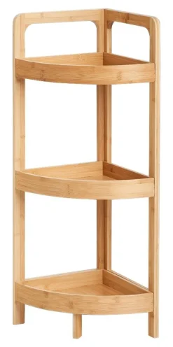 Eckregal natur Bambus B/H/T: ca. 29x85x29 cm
